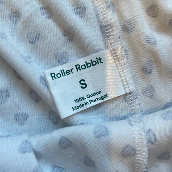 Roller rabbit, blue heart polo short, set pajamas like new size small - Picture 3 of 4